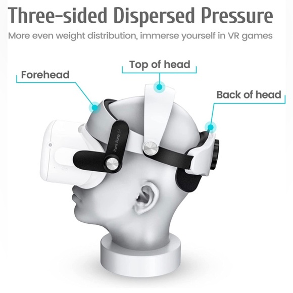 Oculus Meta Quest 2 Adjustable Head Strap, Fully Balanced for Adults & Kids NEW - Picture 6 of 15